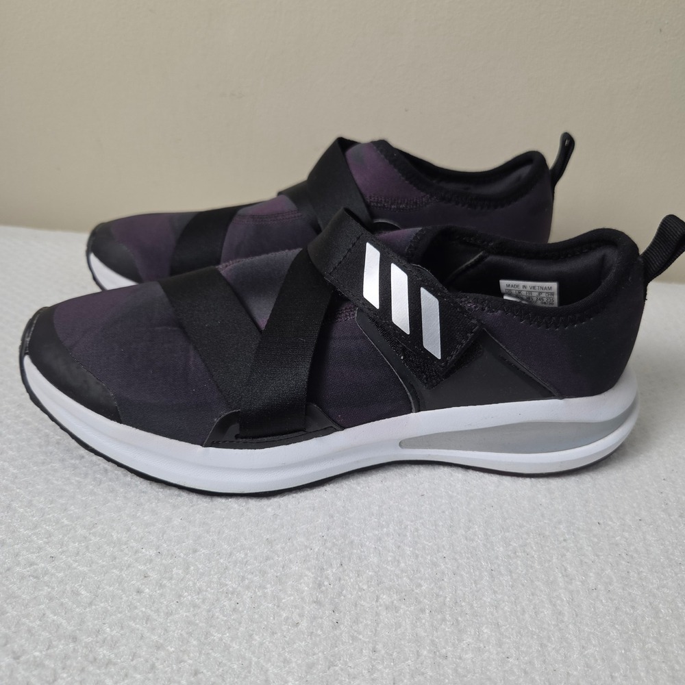Adidas Cloudfoam Pure 2.0 Mens 6 Black Purple Camo Cross Strap Sneakers FW3409